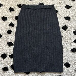 Boss super soft Gray Ribbed Pencil Skirt Knee-Length (look @ measurements)